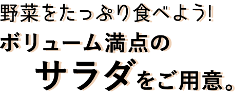 サラダをご用意。