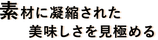 素材に凝縮された